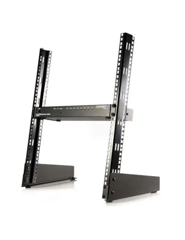 StarTech.com Rack de Sobremesa de Marco Abierto 12U de 19" - Rack de 2 Columnas para Equipos de Panel de