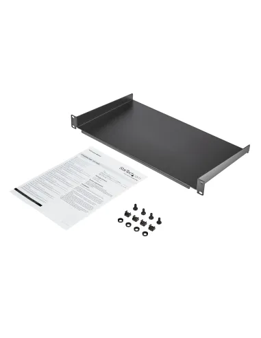 StarTech.com Bandeja Estante de 1U para Armario Rack de Servidores - de 10 Pulgadas (254mm) de Profundidad - en Acero de