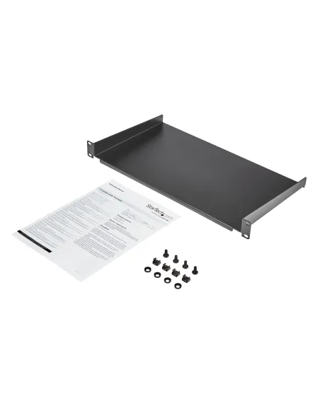 StarTech.com Bandeja Estante de 1U para Armario Rack de Servidores - de 10 Pulgadas (254mm) de Profundidad - en Acero de