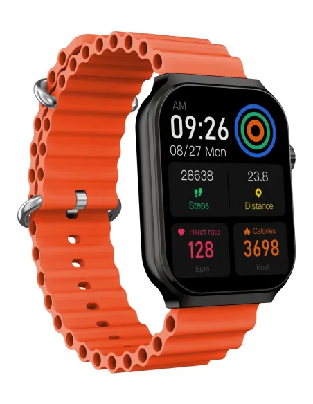 Celly TRAINERULTRABK Relojes inteligentes y deportivos 5,13 cm (2.02") Digital 320 x 320 Pixeles Pantalla táctil Negro