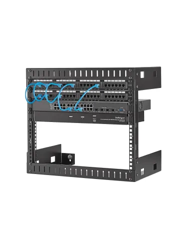 StarTech.com Rack de Servidores Abierto de 8U de Pared - de 19 Pulgadas - de 2 Columnas - con 12 Pulgadas de Profundidad - para
