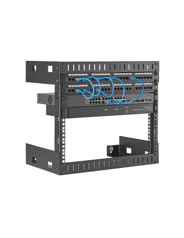 StarTech.com Rack de Servidores Abierto de 8U de Pared - de 19 Pulgadas - de 2 Columnas - con 12 Pulgadas de Profundidad - para