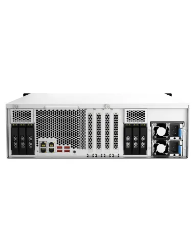QNAP TS-H2287XU-RP NAS Bastidor (3U) Intel Xeon E E-2378 64 GB DDR4 0 TB QuTS hero Negro, Blanco