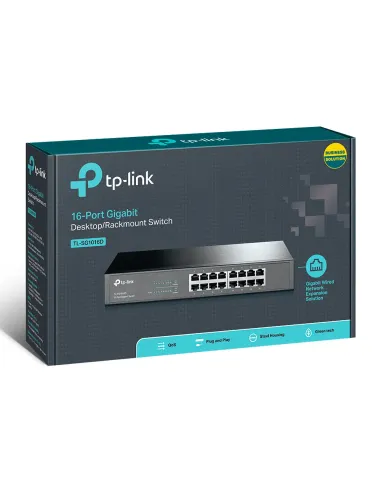 TP-Link TL-SG1016D(UN) switch No administrado L2 Gigabit Ethernet (10 100 1000) Negro