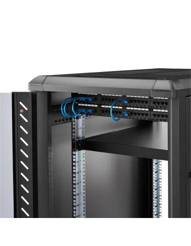 StarTech.com Estante Ajustable 1U para Rack de Servidores - 150kg - Bandeja Universal de 19 Pulgadas Ajustable de 49,5 a 96,5cm