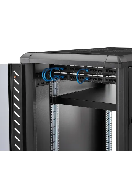StarTech.com Estante Ajustable 1U para Rack de Servidores - 150kg - Bandeja Universal de 19 Pulgadas Ajustable de 49,5 a 96,5cm