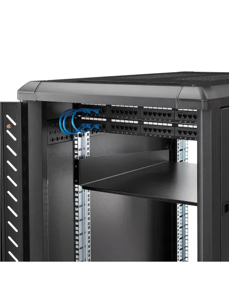 StarTech.com Estante Bandeja 2U 22in (558,8mm) de Profundidad Fija para Armario Rack Universal de Servidores - de Acero de