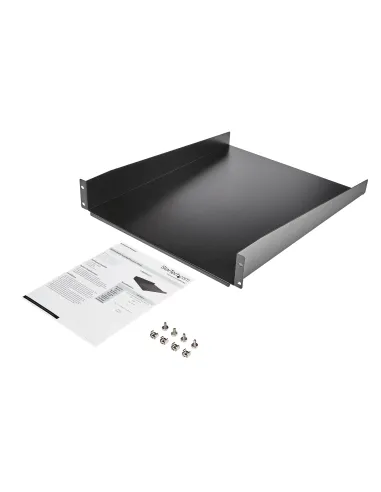 StarTech.com Estante Bandeja 2U 22in (558,8mm) de Profundidad Fija para Armario Rack Universal de Servidores - de Acero de