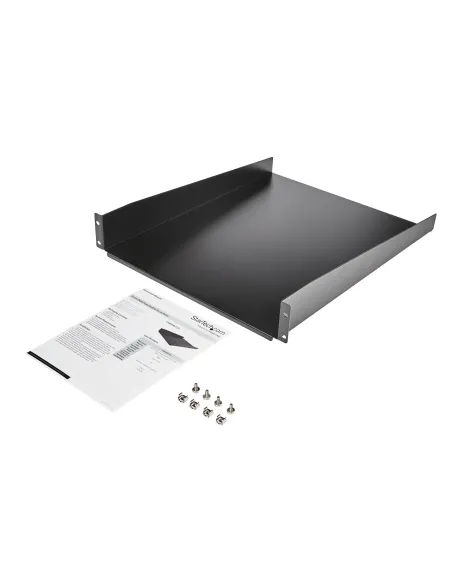 StarTech.com Estante Bandeja 2U 22in (558,8mm) de Profundidad Fija para Armario Rack Universal de Servidores - de Acero de