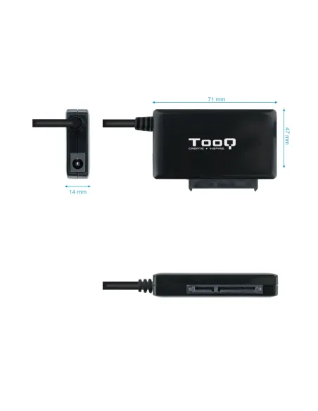 TooQ TQHDA-02C base de conexión para disco duro USB 3.2 Gen 1 (3.1 Gen 1) Type-C Negro