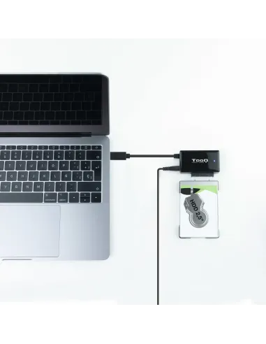 TooQ TQHDA-02C base de conexión para disco duro USB 3.2 Gen 1 (3.1 Gen 1) Type-C Negro