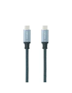 Nanocable Cable USB 3.2 Gen2x2 20Gbps 5A 100W, 4K 60Hz, USB-C M-USB-C M, Gris Negro, 3 m 2