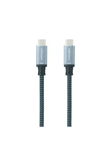 Nanocable Cable USB 3.2 Gen2x2 20Gbps 5A 100W, 4K 60Hz, USB-C M-USB-C M, Gris Negro, 3 m