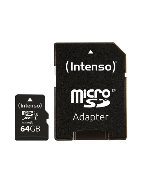 Tarjeta micro sd intenso 64gb uhs - i cl10 + adaptador sd