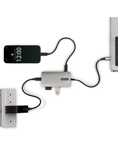 StarTech.com Adaptador Multipuertos USB-C - Mini Dock Tipo C para Portátiles Dell, HP y Lenovo - HDMI 4K 60Hz - PD 140W - Hub