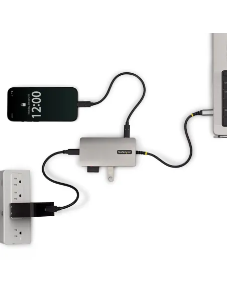 StarTech.com Adaptador Multipuertos USB-C - Mini Dock Tipo C para Portátiles Dell, HP y Lenovo - HDMI 4K 60Hz - PD 140W - Hub