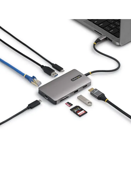 StarTech.com Adaptador Multipuertos USB-C - Mini Dock Tipo C para Portátiles Dell, HP y Lenovo - HDMI 4K 60Hz - PD 140W - Hub