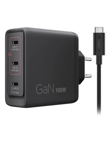 Lenovo 40AW100BEU cargador de dispositivo móvil Universal Negro Corriente alterna Interior