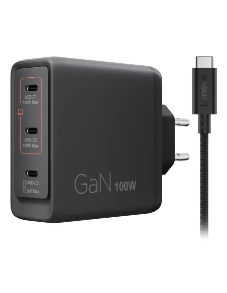 Lenovo 40AW100BEU cargador de dispositivo móvil Universal Negro Corriente alterna Interior
