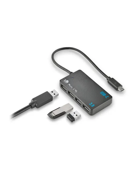 NGS WONDER IHUB4 USB 3.2 Gen 1 (3.1 Gen 1) Type-A 480 Mbit s Negro