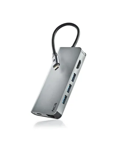 NGS WONDER DOCK 8 USB 2.0 Type-C Plata