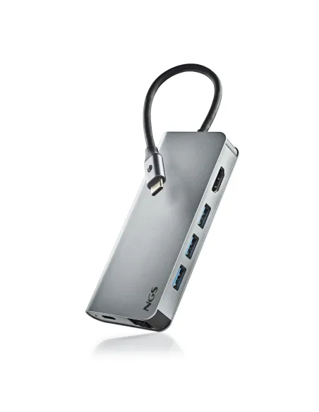 NGS WONDER DOCK 8 USB 2.0 Type-C Plata