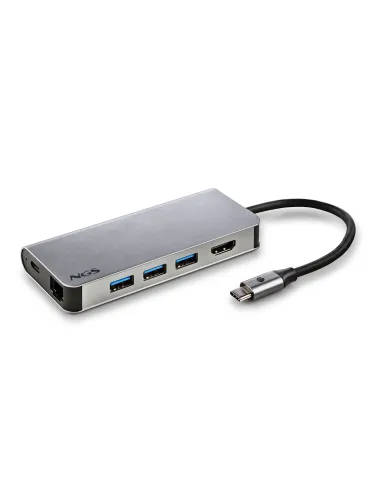 NGS WONDER DOCK 8 USB 2.0 Type-C Plata
