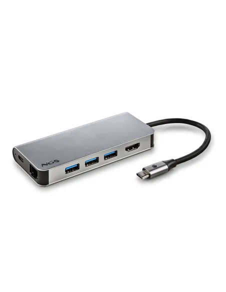NGS WONDER DOCK 8 USB 2.0 Type-C Plata