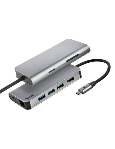 NGS WONDER DOCK 8 USB 2.0 Type-C Plata