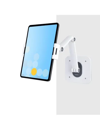 StarTech.com Soporte Ajustable de Sobremesa para Tablet - de Montaje en Pared - 1kg de Capacidad - Base Ergonómica Ajustable