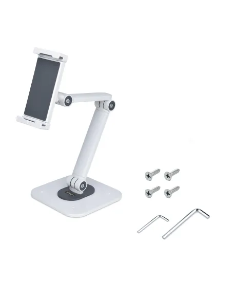 StarTech.com Soporte Ajustable de Sobremesa para Tablet - de Montaje en Pared - 1kg de Capacidad - Base Ergonómica Ajustable