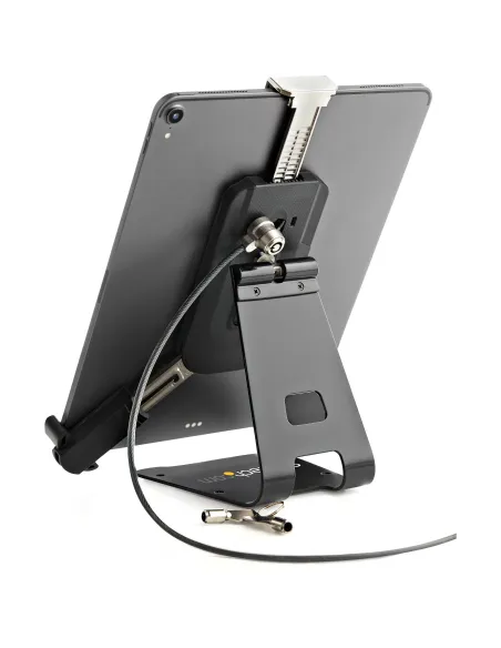 StarTech.com Soporte Seguro para Tablet con Cable de Seguridad con Candado K-Slot - Base para Tablets de 7,9 a 13 Pulgadas -