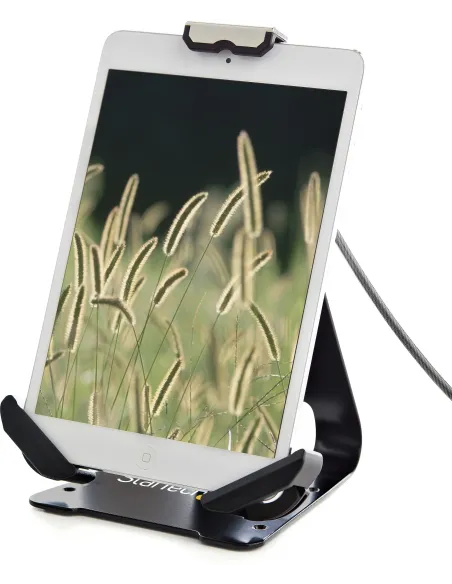 StarTech.com Soporte Seguro para Tablet con Cable de Seguridad con Candado K-Slot - Base para Tablets de 7,9 a 13 Pulgadas -