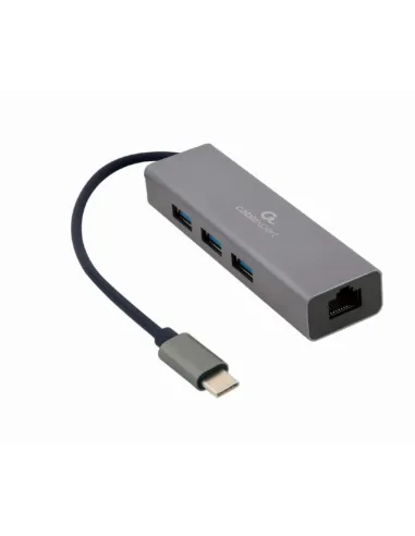 ADAPTADOR DE RED GEMBIRD USB-C GIGABIT CON CONCENTRADOR USB 3.1 DE 3 PUERTOS