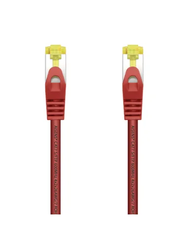 AISENS Cable De Red Latiguillo RJ45 LSZH Cat.7 600 MHz S/FTP PIMF AWG26, Rojo, 0.5 m