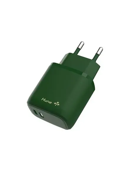 CARGADOR HUNE ECO 2 PUERTOS 20W USB-C USB-A BOSQUE