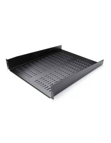 StarTech.com Bandeja para Rack 2U - Bandeja Ventilada Voladiza para Racks 19" de Equipos de Red - Acero de Servicio Pesado -