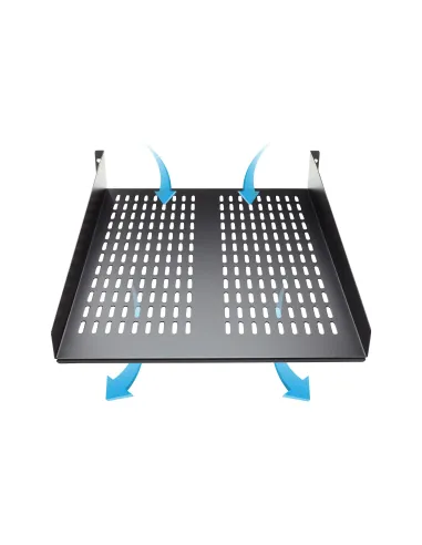 StarTech.com Bandeja para Rack 2U - Bandeja Ventilada Voladiza para Racks 19" de Equipos de Red - Acero de Servicio Pesado -
