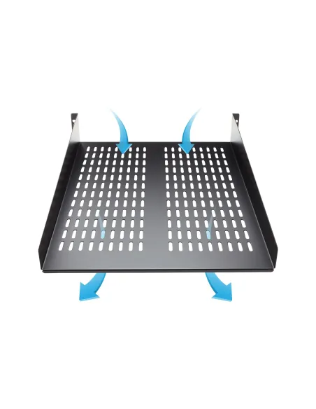 StarTech.com Bandeja para Rack 2U - Bandeja Ventilada Voladiza para Racks 19" de Equipos de Red - Acero de Servicio Pesado -