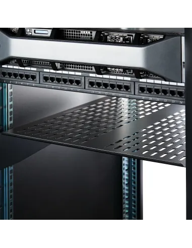 StarTech.com Bandeja para Rack 2U - Bandeja Ventilada Voladiza para Racks 19" de Equipos de Red - Acero de Servicio Pesado -