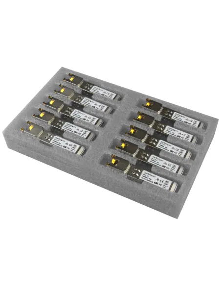StarTech.com Paquete de 10 Módulos SFP Compatibles con Cisco GLC-T - 1000BASE-T - SFP a RJ45 Cat6   Cat5e - SFP Ethernet