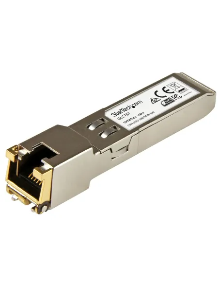 StarTech.com Paquete de 10 Módulos SFP Compatibles con Cisco GLC-T - 1000BASE-T - SFP a RJ45 Cat6   Cat5e - SFP Ethernet