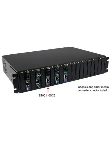 StarTech.com Conversor de Medios Ethernet 10 100 Mbps a Fibra Multi Modo Conector SC -2km