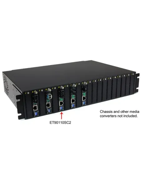 StarTech.com Conversor de Medios Ethernet 10 100 Mbps a Fibra Multi Modo Conector SC -2km