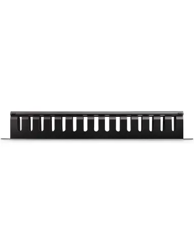 StarTech.com Panel Canaleta 1U de Gestión de Cables para Rack de Conductos Horizontales con Tapa - Conducto de Cables para Rack