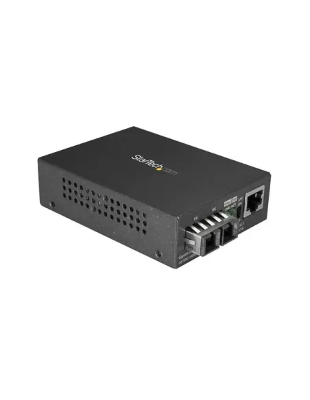StarTech.com Conversor de Medios de Fibra SC Multimodo Para Redes 10 100 1000Mbps - Gigabit Ethernet a Fibra SC - 850nm, 550m -