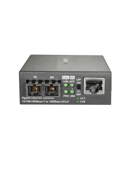 StarTech.com Conversor de Medios de Fibra SC Multimodo Para Redes 10 100 1000Mbps - Gigabit Ethernet a Fibra SC - 850nm, 550m -