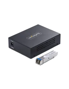 StarTech.com Conversor de Medios de Fibra LC Monomodo Para Redes 10 100 1000Mbps - Gigabit Ethernet a Fibra - 20km - TAA 2