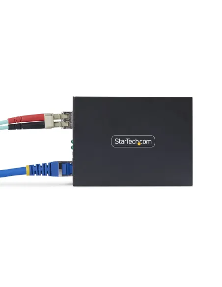 StarTech.com Conversor de Medios de Fibra LC Monomodo Para Redes 10 100 1000Mbps - Gigabit Ethernet a Fibra - 20km - TAA