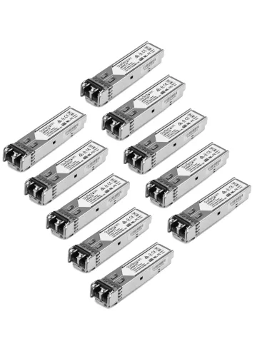 StarTech.com Paquete de 10 Módulos SFP Compatibles con HPE J4858C - 1000BASE-SX - Fibra Multimodo MMF de 1 GbE - SFP Ethernet
